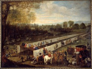 De jacht van Tabladillo in Aranjuez door Juan Bautista Martinez del (attr. to) Mazo