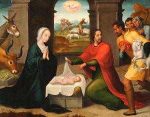 De aanbidding van de herders door Juan Correa de Vivar