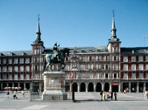 Uitzicht op de Plaza Mayor, c.1619 door Juan Gomez de Mora