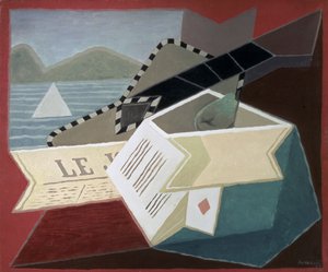 Een gitaar aan zee door Juan Gris