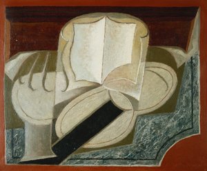 Boeken en Gitaar; Le Livre et la Guitare, 1925 door Juan Gris