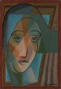 Hoofd van een Harlekijn, 1924 door Juan Gris