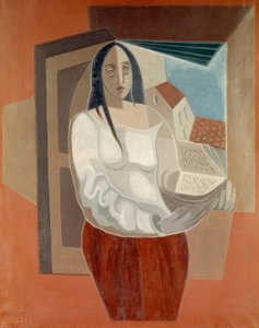 De vrouw met het boek door Juan Gris