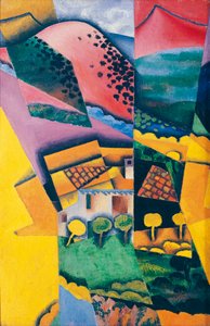 Landschap bij Ceret door Juan Gris