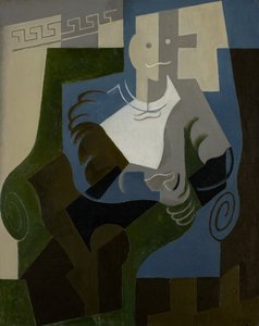 Zittende Harlekijn, c.1920 door Juan Gris