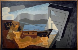 Het uitzicht op de baai. Schilderij door Juan Gris (1887-1927) Ec. Esp. door Juan Gris