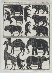 Blad 10 van figuren voor Chinese schaduwpoppen door Juan Llorens