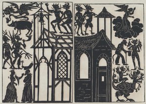 Blad 5 van figuren voor Chinese schaduwpoppen, 1859 door Juan Llorens