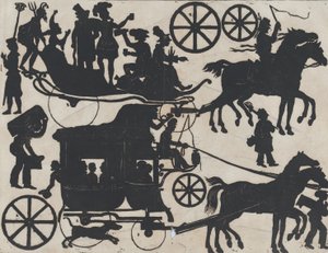 Blad 5 van figuren voor Chinese schaduwpoppen, ca. 1850-70 door Juan Llorens