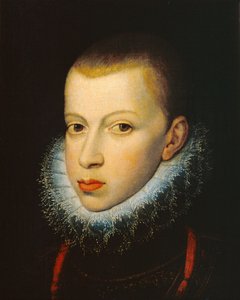 Portret van Filips III, koning van Spanje en Portugal door Juan Pantoja de la Cruz