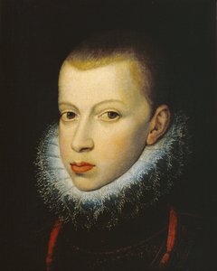 Portret van Filips III 1578-1621, koning van Spanje en Portugal door Juan Pantoja de la Cruz
