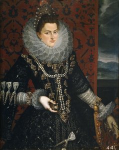De infanta Isabel Clara Eugenia 1566-1633, 1598-1599 door Juan Pantoja de la Cruz