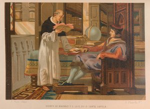 Vincent van Beauvais en Saint Louis. Uit: La ciencia y sus hombres, 1879