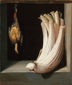 Stilleven met een kardoen en frankolijn door Juan Sanchez Cotan