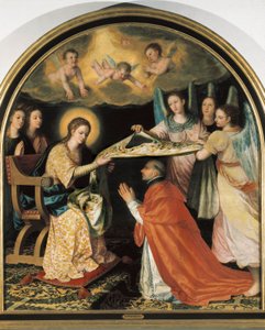 Presentatie van de kazuifel bij Sint Ildefonsus.