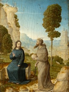 De verzoeking van Christus, ca. 1500/04 (olieverf op paneel) door Juan de Flandes