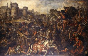 Achilles tegenover Hector buiten Troje