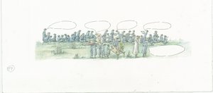 Duitse marinebombardement van Scarborough, North Yorkshire door Judith Dobie