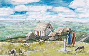 Kloosternederzetting, Glastonbury Tor door Judith Dobie
