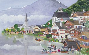 Hallstadt, Oostenrijk door Judy Joel