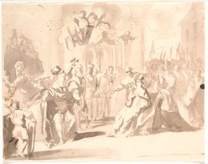 Hertog Frederik III van Gottorp met echtgenote als stichters van vier koninklijke en vorstelijke huizen door Jürgen Ovens