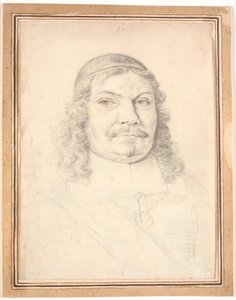 Portret van de Holstein-Gottorpse kanselier Johan Adolph Kielman von Kielmanseck (1612-1676). Borstbeeld en face naar rechts door Jürgen Ovens