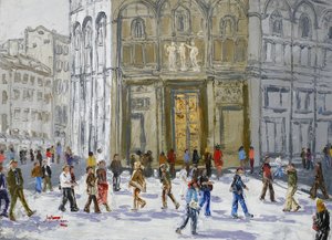Een bruisend Europees stadsplein door Jukyong Park