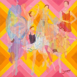 Levendige abstracte dansers