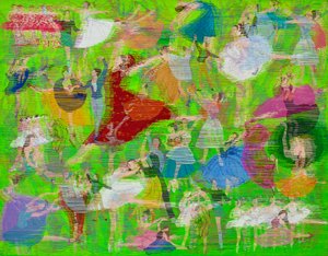 Levendige dansbeweging