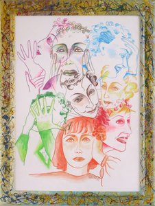 Edith Piaf II (portret/collage)