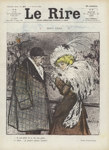 Onder nul. Illustratie voor Le Rire door Jules Abel Faivre