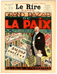 Omslag van The Red Laughter, Satirisch in Kleuren door Jules Abel Faivre