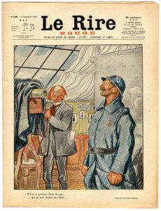 Omslag van The Red Laughter, Satirisch in kleuren door Jules Abel Faivre