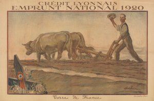 Crédit Lyonnais, Nationale Lening 1920, Land van Frankrijk door Jules Abel Faivre