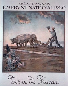 Credit Lyonnais poster die de Nationale Lening adverteert door Jules Abel Faivre
