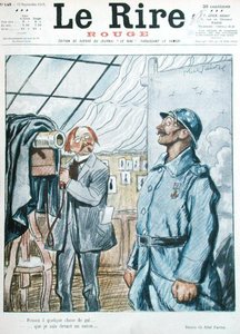De Franse soldaat met de fotograaf, karikatuur van de voorpagina van 