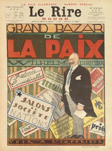 De Grote Vredesbazaar, omslag van Le Rire, 2 november 1918 door Jules Abel Faivre