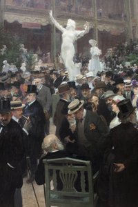 Een vrijdag in de salon des artistes français. Schilderij door Jules Alexandre Grun (1868-1939)