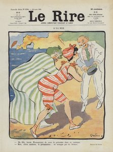 Aan zee. Illustratie voor Le Rire