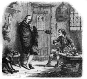Pierre Corneille (1606-1684) bij de redder. Gravure door Jules Duvaux door Jules Antoine (after) Duvaux