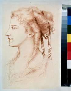 Profil de jeune dame door Jules Armand Hanriot