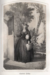 Portret van Charlotte Corday (1768 - 1793). in 