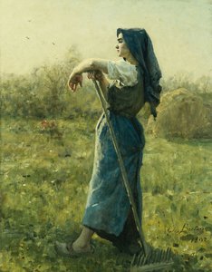 De oogster door Jules Breton