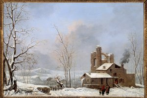 Winterlandschap door Jules Cesar Denis van Loo