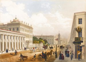 Zicht op de Nevsky Prospekt in Sint-Petersburg