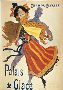 Reclame voor het IJspaleis op de Champs-Elysées, door Jules Cheret