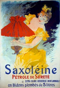 Reclameposter voor Saxoleine Petrole de surete door Jules Cheret