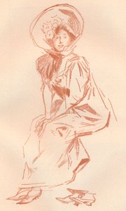 Tekening in Sanguine door Jules Cheret