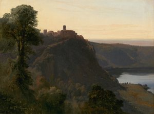 Uitzicht op het Meer van Nemi, 1843