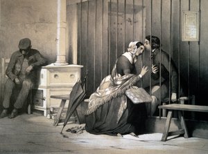 Gevangene, door Jules David (1808-1892), gravure, Frankrijk door Jules David
